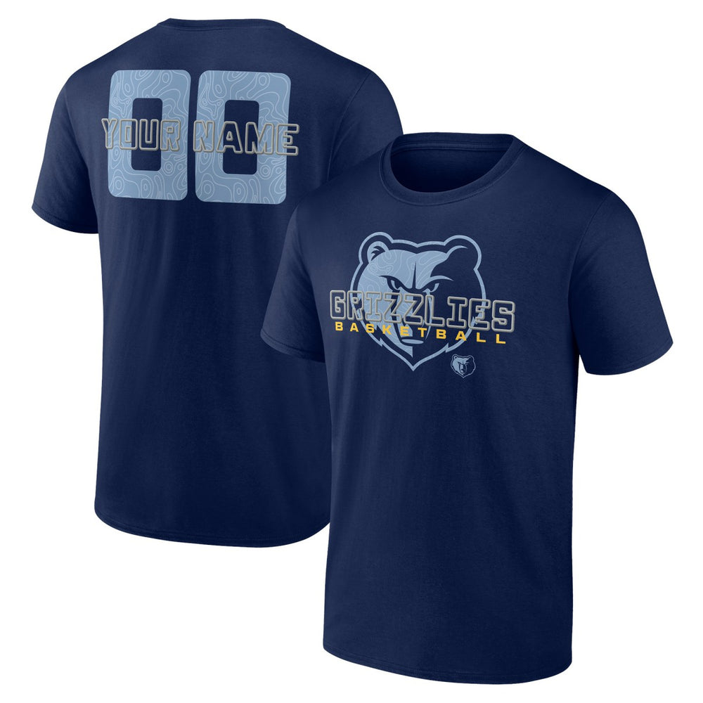 Memphis Grizzlies Stellar Personalized Name & Number T-Shirt - Navy sale