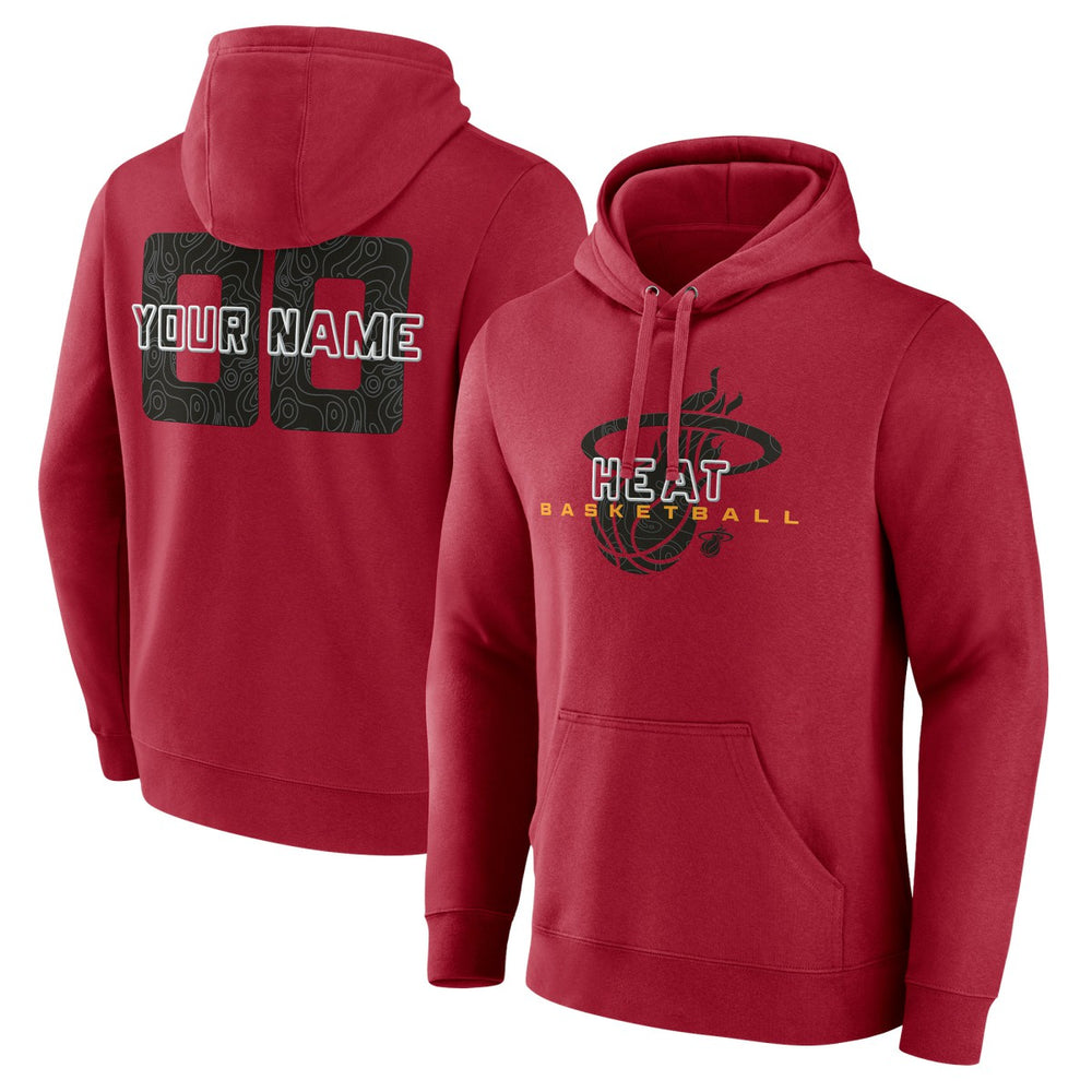 Miami Heat Stellar Personalized Name & Number Pullover Hoodie - Red sale