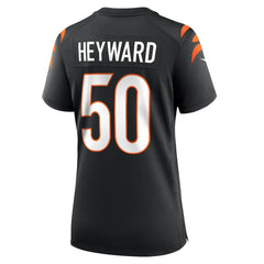 Shaka Heyward Cincinnati Bengals Women's Team Game Jersey - Black on sale