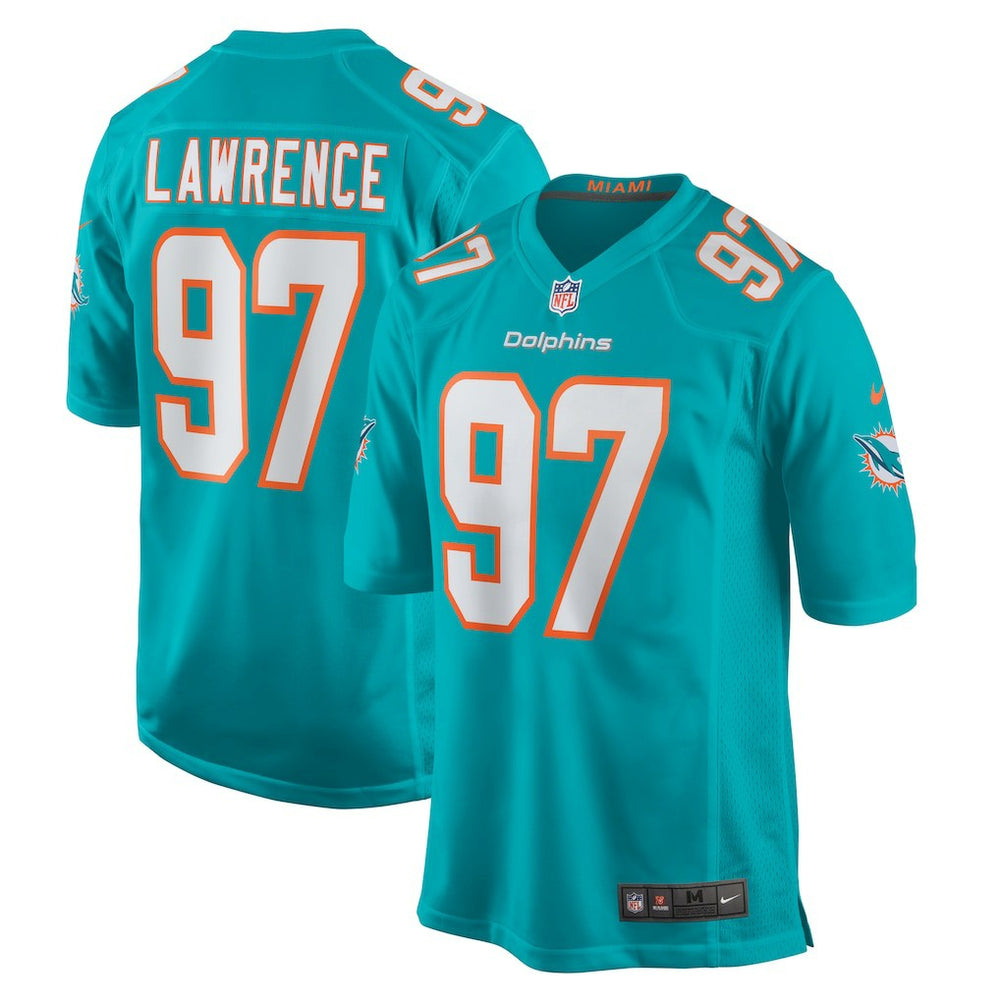 Rashard Lawrence Miami Dolphins Team Game Jersey - Aqua outlet