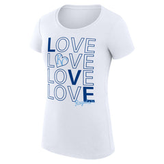 Kansas City Royals G-III 4Her by Carl Banks Women's Super-Slim Fit Lightweight Love Graphic Team T-Shirt White