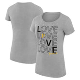 Pittsburgh Pirates G-III 4Her by Carl Banks Women's Super-Slim Fit Lightweight Love Graphic Team T-Shirt Heather Gray