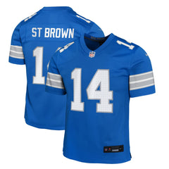 Amon-Ra St. Brown Detroit Lions Youth Game Jersey - Blue for sale