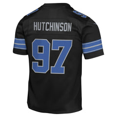 Aidan Hutchinson Detroit Lions Youth Game Jersey - Black on sale