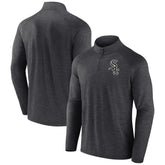 Chicago White Sox Profile Big & Tall Raglan Quarter-Zip Top Black