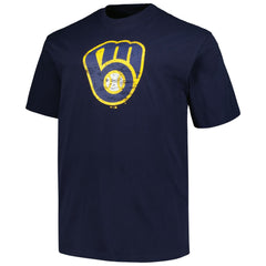 Milwaukee Brewers Profile Big & Tall Primary Logo T-Shirt Navy
