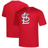 St. Louis Cardinals Profile Big & Tall Weathered Logo T-Shirt Red
