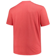 Cincinnati Reds Profile Big & Tall Weathered Logo T-Shirt Heather Red