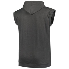 Atlanta Braves Profile Big & Tall Muscle Sleeveless Pullover Hoodie Heather Charcoal
