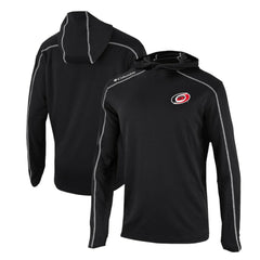 Carolina Hurricanes Columbia Omni-Wick Shotgun Long Sleeve Hoodie T-Shirt - Black T-shirts