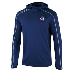 Colorado Avalanche Columbia Omni-Wick Shotgun Long Sleeve Hoodie T-Shirt - Navy T-shirts