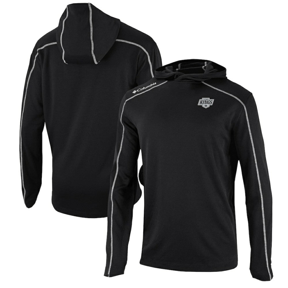 Los Angeles Kings Columbia Omni-Wick Shotgun Long Sleeve Hoodie T-Shirt - Black T-shirts