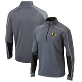 Boston Bruins Columbia Omni-Wick Shotgun 2.0 Quarter-Zip Pullover Top - Gray/Black Pullover