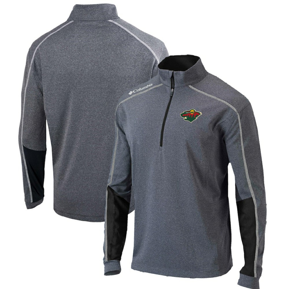 Minnesota Wild Columbia Omni-Wick Shotgun 2.0 Quarter-Zip Pullover Top - Gray/Black Pullover