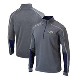 Nashville Predators Columbia Omni-Wick Shotgun 2.0 Quarter-Zip Pullover Top - Gray/Navy Pullover