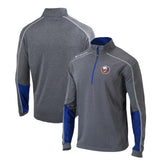 New York Islanders Columbia Omni-Wick Shotgun 2.0 Quarter-Zip Pullover Top - Gray/Blue Pullover