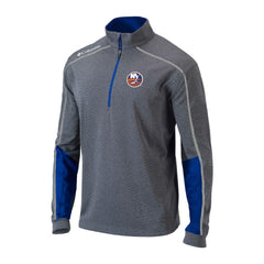 New York Islanders Columbia Omni-Wick Shotgun 2.0 Quarter-Zip Pullover Top - Gray/Blue Pullover