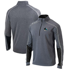 San Jose Sharks Columbia Omni-Wick Shotgun 2.0 Quarter-Zip Pullover Top - Gray/Black Pullover