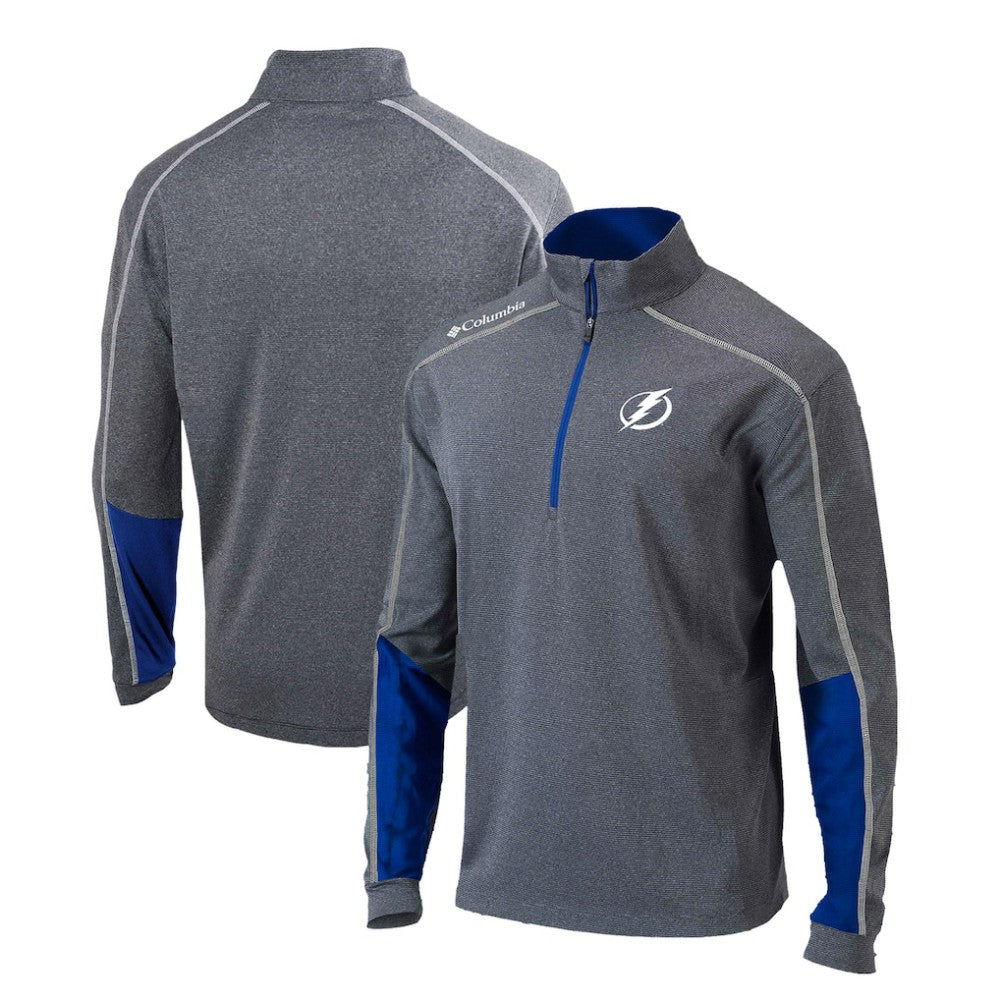 Tampa Bay Lightning Columbia Omni-Wick Shotgun 2.0 Quarter-Zip Pullover Top - Gray/Blue Pullover