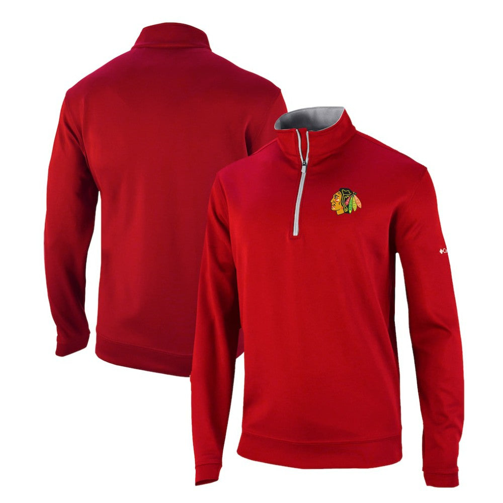 Chicago Blackhawks Columbia Omni-Wick Wickhams Hills Half-Zip Pullover Top - Red Pullover