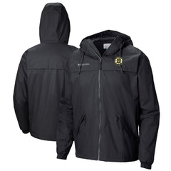 Boston Bruins Columbia Oroville Creek Lightweight Full-Zip Windbreaker Jacket - Black Jackets