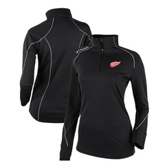 Detroit Red Wings Columbia Women's Omni-Wick Shotgun 2.0 Quarter-Zip Pullover Top - Black Pullover