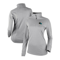 San Jose Sharks Columbia Women's Omni-Wick Shotgun 2.0 Quarter-Zip Pullover Top - Gray Pullover