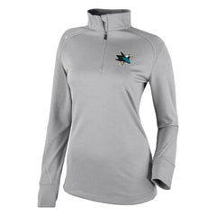 San Jose Sharks Columbia Women's Omni-Wick Shotgun 2.0 Quarter-Zip Pullover Top - Gray Pullover