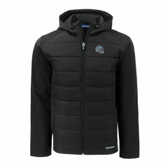 Detroit Lions Cutter & Buck Helmet Evoke Hybrid Eco Softshell Recycled Full-Zip Hoodie Jacket - Black outlet