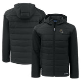 Jacksonville Jaguars Cutter & Buck Helmet Evoke Hybrid Eco Softshell Recycled Full-Zip Hoodie Jacket - Black for sale
