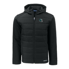 Philadelphia Eagles Cutter & Buck Helmet Evoke Hybrid Eco Softshell Recycled Full-Zip Hoodie Jacket - Black sale