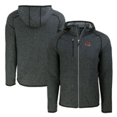 Cincinnati Bengals Cutter & Buck Helmet Mainsail Sweater-Knit Full-Zip Hoodie - Heather Charcoal cheap
