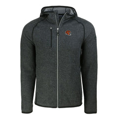 Cincinnati Bengals Cutter & Buck Helmet Mainsail Sweater-Knit Full-Zip Hoodie - Heather Charcoal cheap