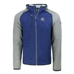Indianapolis Colts Cutter & Buck Helmet Mainsail Sweater-Knit Full-Zip Hoodie - Royal/Heather Gray sale