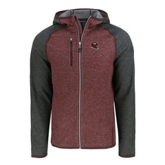 Washington Commanders Cutter & Buck Helmet Mainsail Sweater-Knit Full-Zip Hoodie - Burgundy/Heather Charcoal online