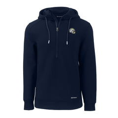 Los Angeles Chargers Cutter & Buck Helmet Roam Eco Half-Zip Recycled Pullover Hoodie - Navy sale