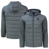 Chicago Bears Cutter & Buck Helmet Big & Tall Evoke Hybrid Eco Softshell Recycled Full-Zip Jacket - Gray sale