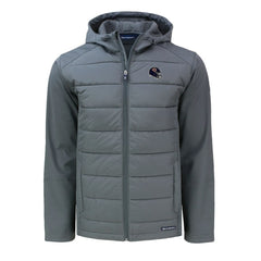Chicago Bears Cutter & Buck Helmet Big & Tall Evoke Hybrid Eco Softshell Recycled Full-Zip Jacket - Gray sale