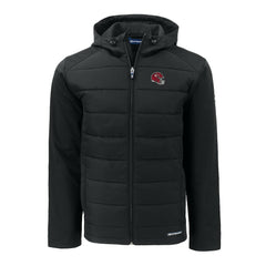 Kansas City Chiefs Cutter & Buck Helmet Big & Tall Evoke Hybrid Eco Softshell Recycled Full-Zip Hoodie Jacket - Black outlet