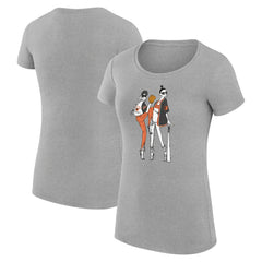 Baltimore Orioles G-III 4Her by Carl Banks Women's Super-Slim Fit Lightweight Baseball Girls T-Shirt Heather Gray