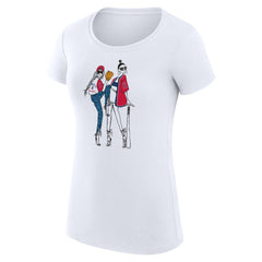 Los Angeles Angels G-III 4Her by Carl Banks Women's Super-Slim Fit Lightweight Baseball Girls T-Shirt White