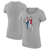 Los Angeles Angels G-III 4Her by Carl Banks Women's Super-Slim Fit Lightweight Baseball Girls T-Shirt Heather Gray