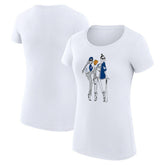 Los Angeles Dodgers G-III 4Her by Carl Banks Women's Super-Slim Fit Lightweight Baseball Girls T-Shirt White