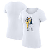 Milwaukee Brewers G-III 4Her by Carl Banks Women's Super-Slim Fit Lightweight Baseball Girls T-Shirt White