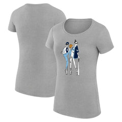 Tampa Bay Rays G-III 4Her by Carl Banks Women's Super-Slim Fit Lightweight Baseball Girls T-Shirt Heather Gray