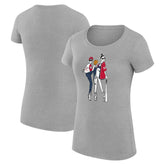 Washington Nationals G-III 4Her by Carl Banks Women's Super-Slim Fit Lightweight Baseball Girls T-Shirt Heather Gray
