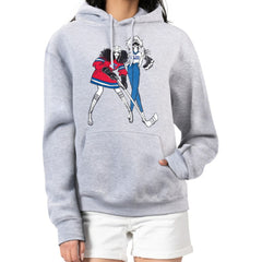 New York Rangers G-III 4Her by Carl Banks Women's Hockey Girls Fleece Pullover Hoodie - Heather Gray Hoodies