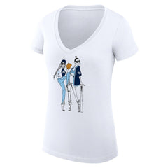 Tampa Bay Rays G-III 4Her by Carl Banks Women's Super-Slim Fit Lightweight Baseball V-Neck T-Shirt White