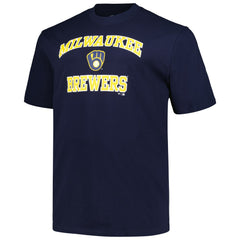 Milwaukee Brewers Profile Big & Tall Heart & Soul T-Shirt Navy