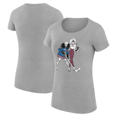 Colorado Avalanche G-III 4Her by Carl Banks Women's Super-Slim Fit Lightweight Hockey Girls T-Shirt - Heather Gray T-shirts